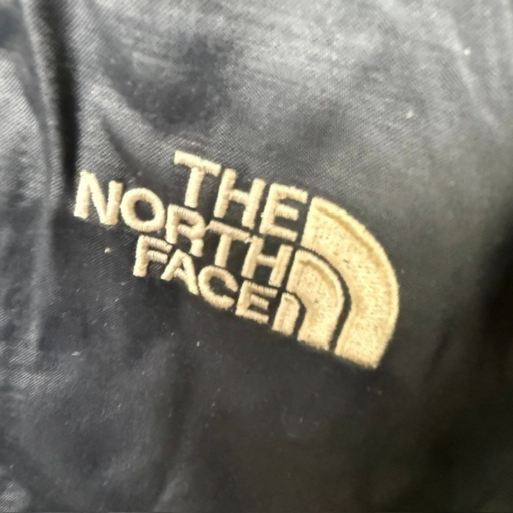 The North Face Vintage Satin Bomber Jacket Rib Knit Collar Black Small - Picture 4 of 15